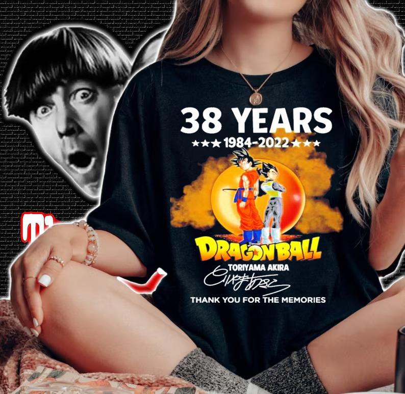 38 Years 1984-2022 Dragon Ball Toriyama Akira Signatures Shirt t-shirt woman shirt
