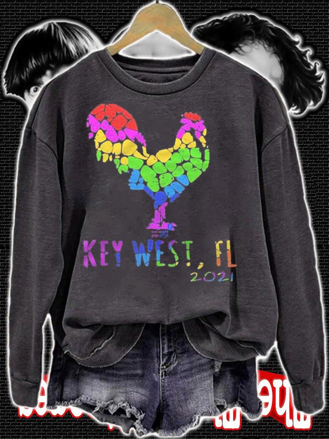 2021 Key West Fl Rooster Chicken Fantasy Shirt t-shirt sweatshirt