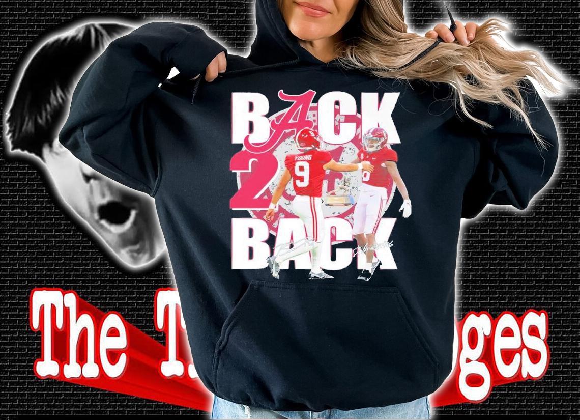 Alabama Crimson Tide Bryce Young #9 Back 2 Back Signatures Shirt t-shirt