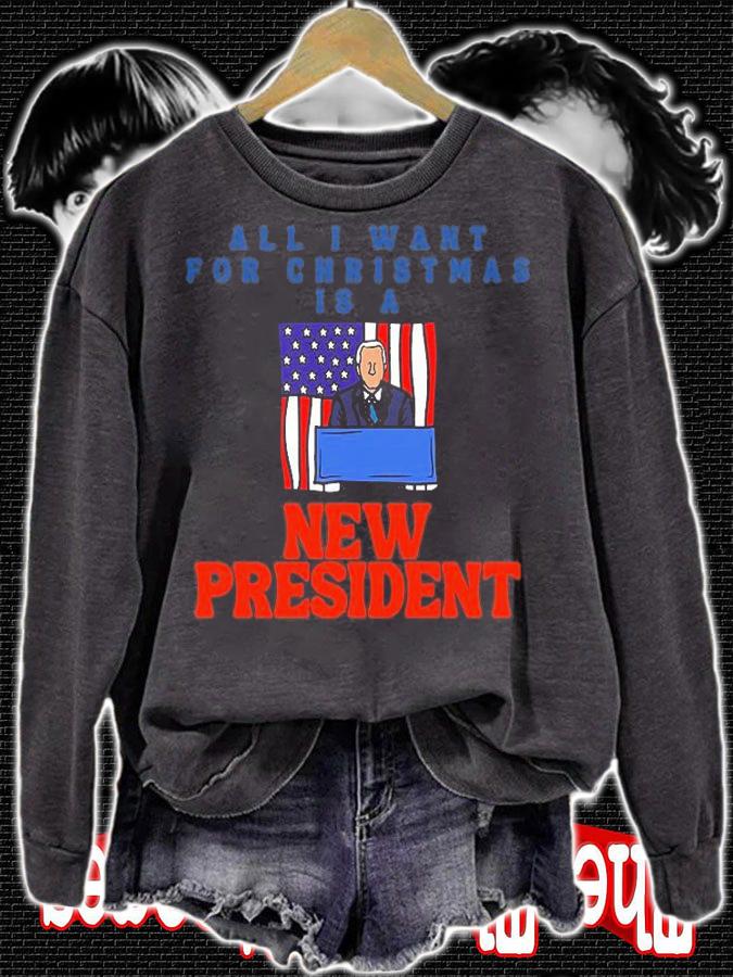 All I Want For Christmas Is A New President Funny T-Shirt t-shirt
