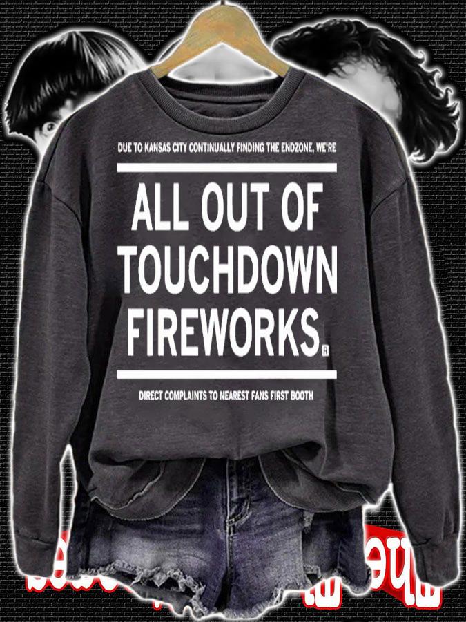 All Out Of Touchdown Fireworks Shirt t-shirt