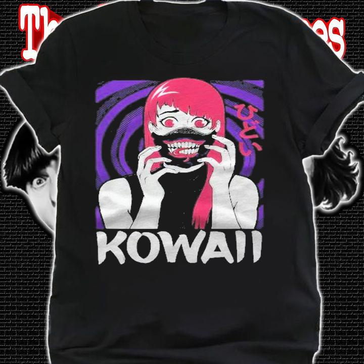 Anime Girl Yandere Horror Face Kawaii Goth Cosplay Shirt t-shirt shirt