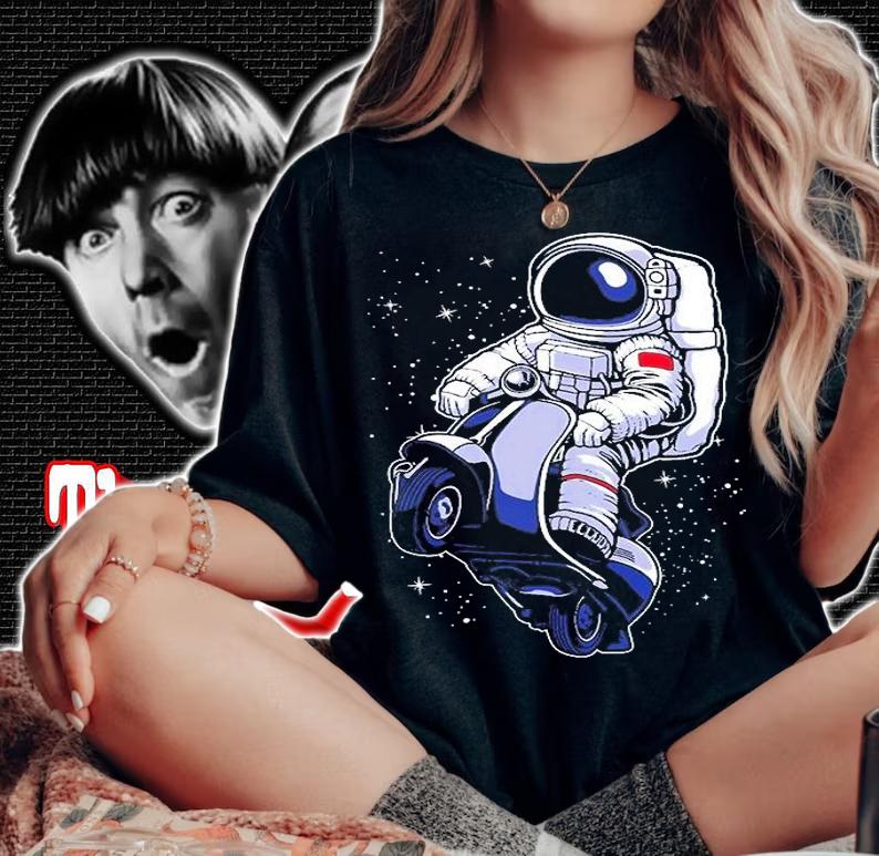 Astronaut Scooter Riding Space Geek Gift Vespa T-Shirt t-shirt woman shirt