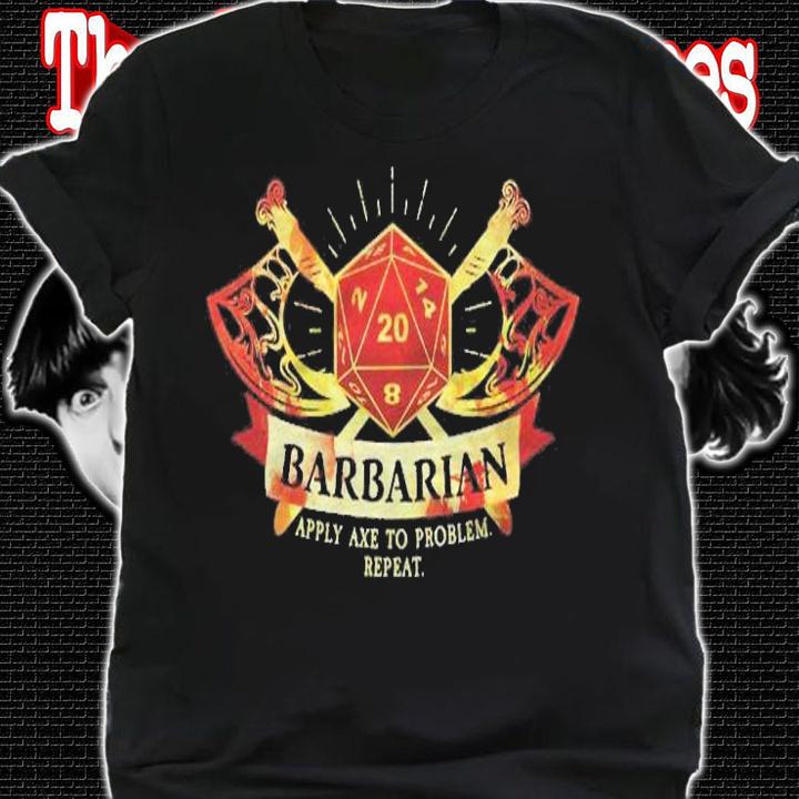 Barbarian Class D20 Tabletop Dungeons Rpg Dragons Premium Shirt t-shirt shirt