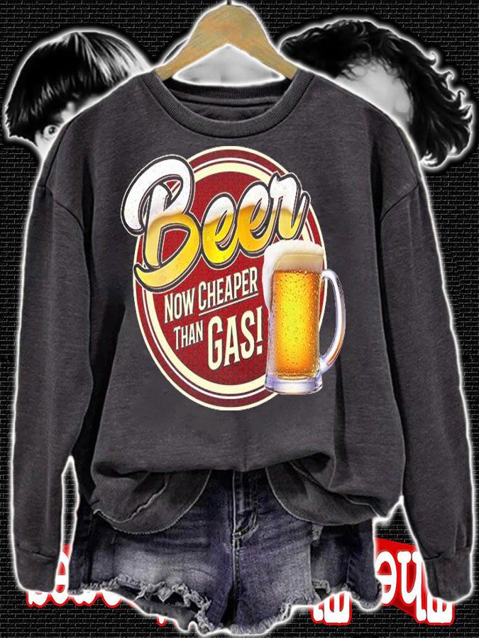 Beer Now Cheaper Than Gas Funny Beer Mug T-Shirt t-shirt sweatshirt