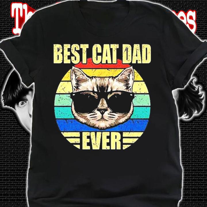 Best Cat Dad Ever Vintage T-Shirt t-shirt