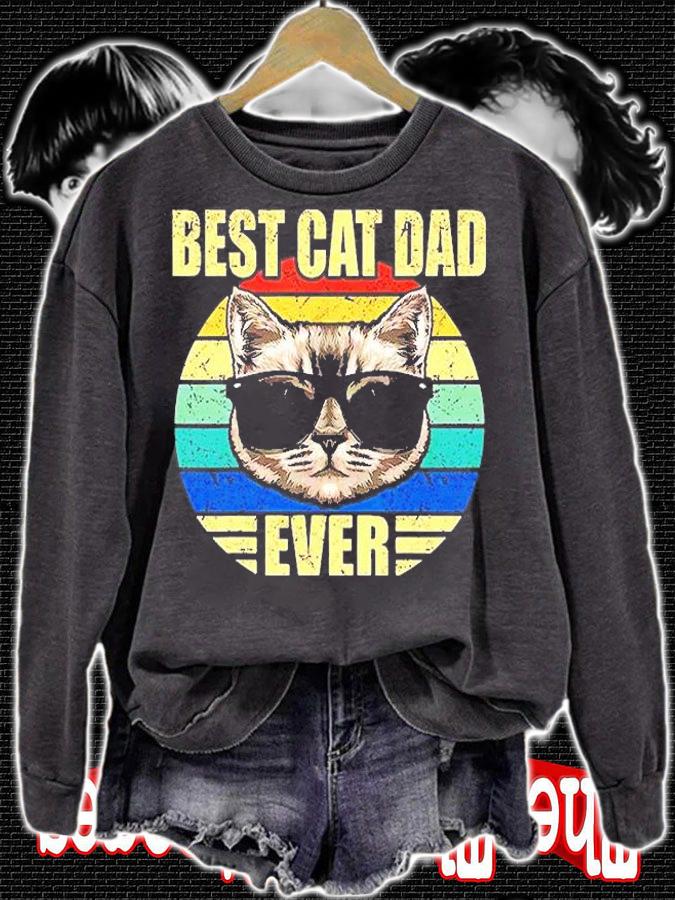Best Cat Dad Ever Vintage T-Shirt t-shirt