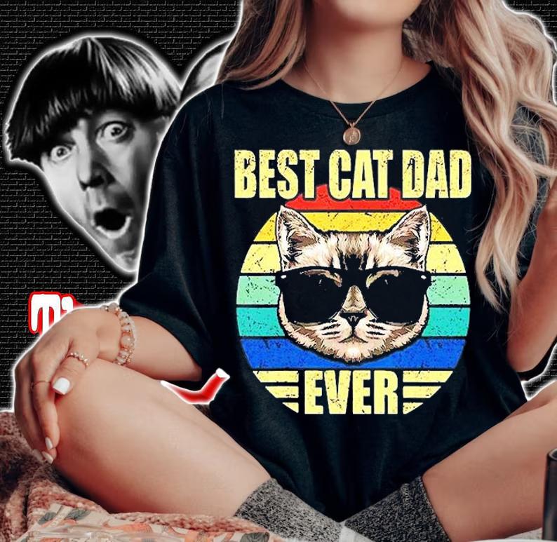 Best Cat Dad Ever Vintage T-Shirt t-shirt