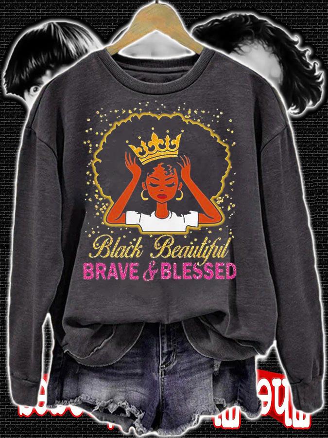 Black Beautiful Brave And Blessed T-Shirt t-shirt