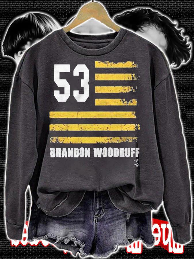 Brandon Woodruff Vintage Flag Gameday Shirt t-shirt