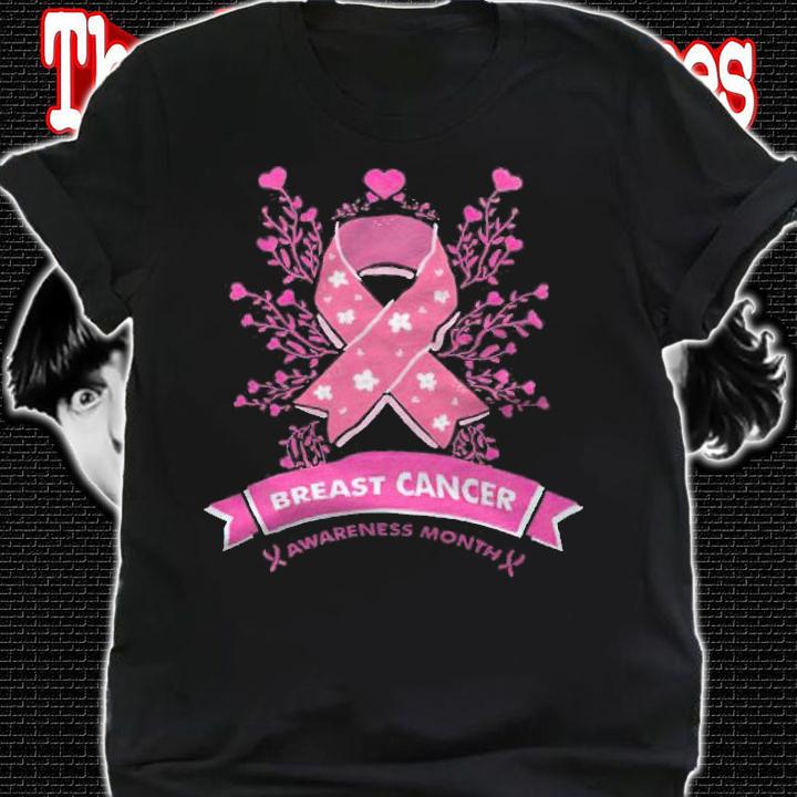 Breast cancer awareness month pink ribbon T-shirt t-shirt shirt