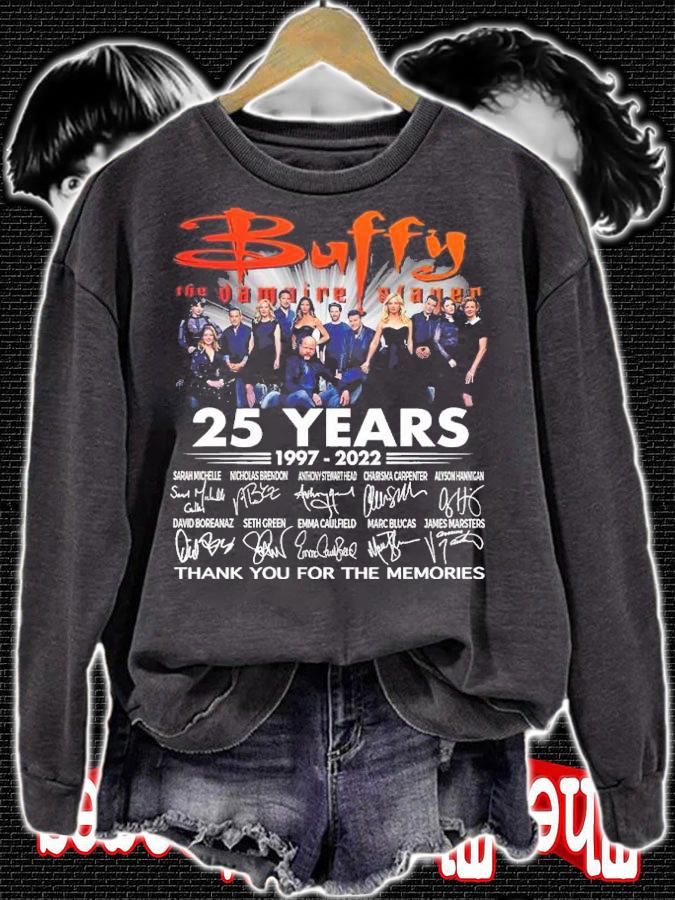 Buffy The Vampire Slayer 25 Years 1997-2022 Signatures Thank You For The Memories Shirt t-shirt sweatshirt