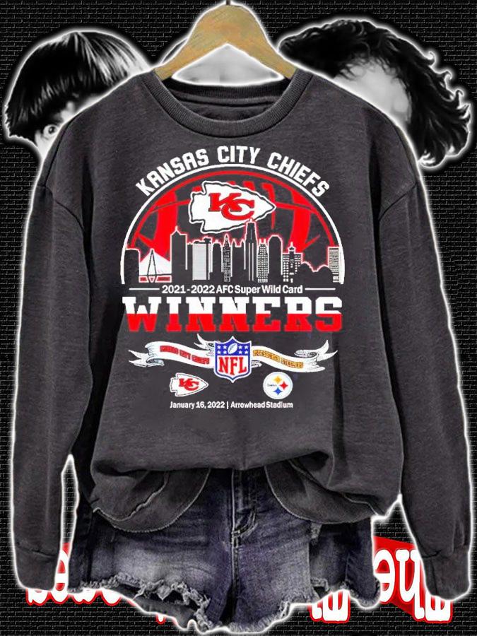 Kansas City Chiefs 20210-2022 AFC Super Wild Card Winner Matchups NFL Kansas City Chiefs Vs Pittsburgh Steelers Shirt t-shirt