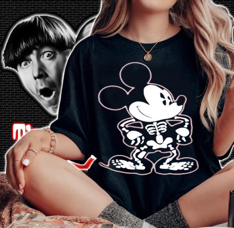 Mickey skeleton shirt t-shirt woman shirt