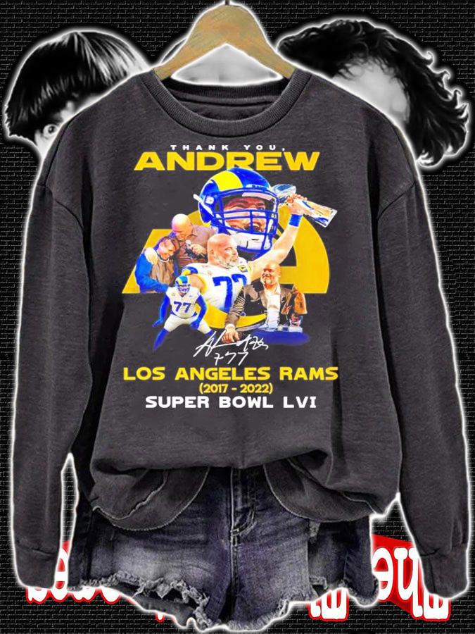 Thank you Andrew Los Angeles Rams 2017-2022 Super Bowl LVI signature shirt t-shirt