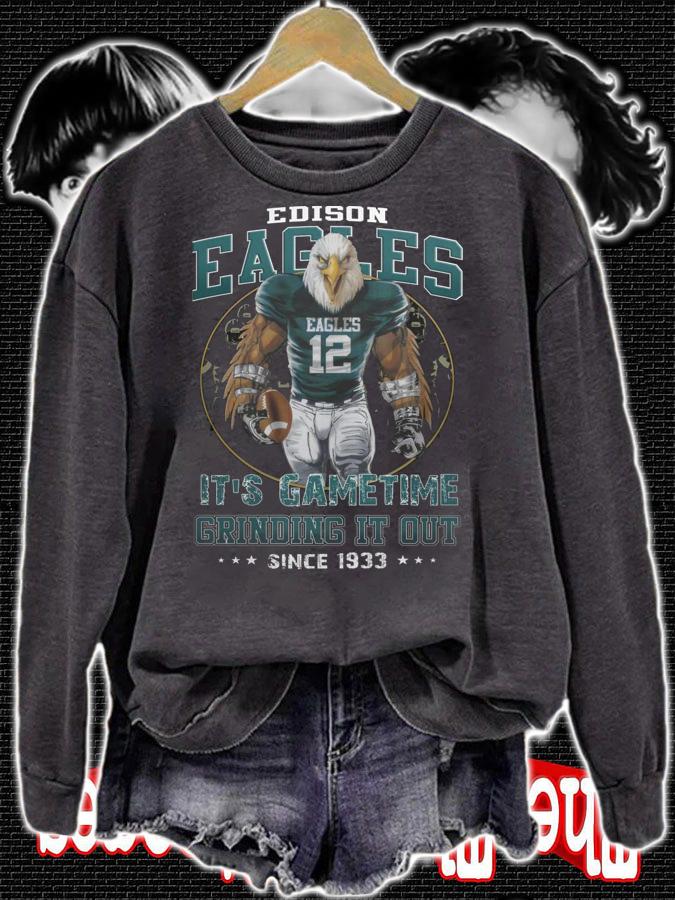 Edison Eagles Football Its Game Time Grinding It Out Since 1933 t-shirt sweatshirt