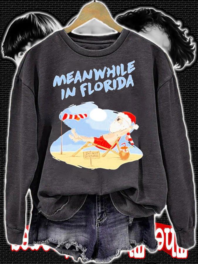 Meanwhile In Florida Meme Beach Santa For Boys T-Shirt t-shirt sweatshirt