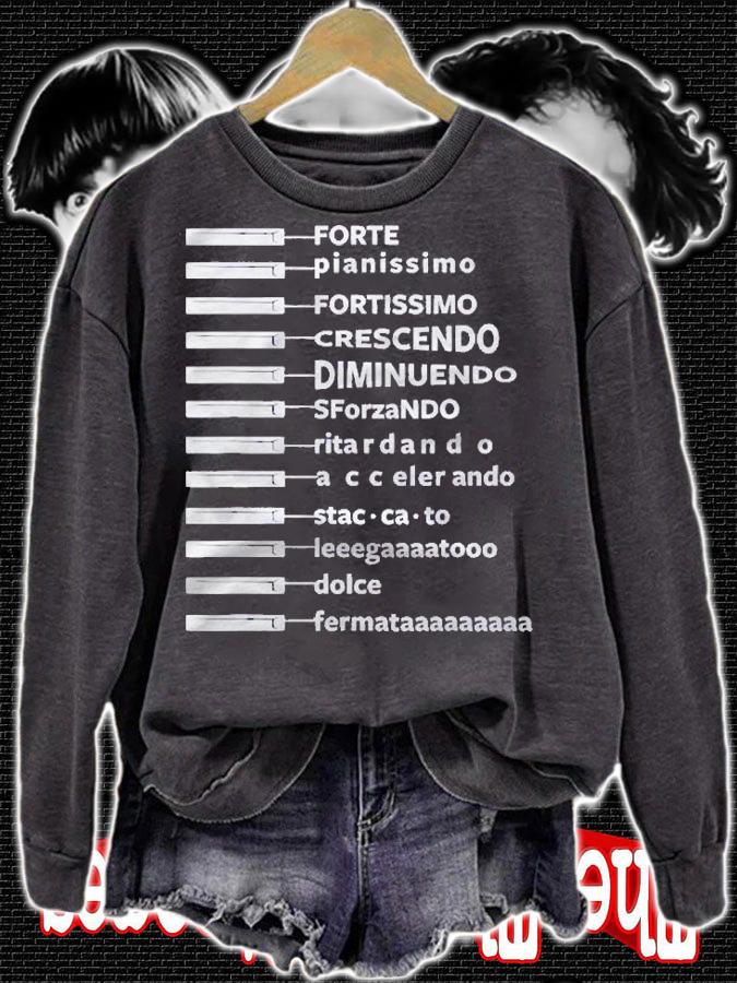 Music Dynamics Theory Musicians Funny Piano Forte Shirt t-shirt