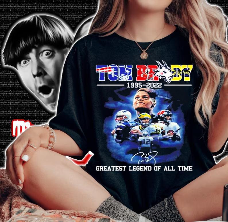 Tom Brady 1995-2022 Greatest Legend Of All Time Signatures Shirt t-shirt