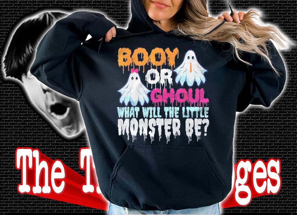 Funny Halloween Booy Or Ghoul Ghost Monster Gender Reveal Shirt t-shirt hoodie