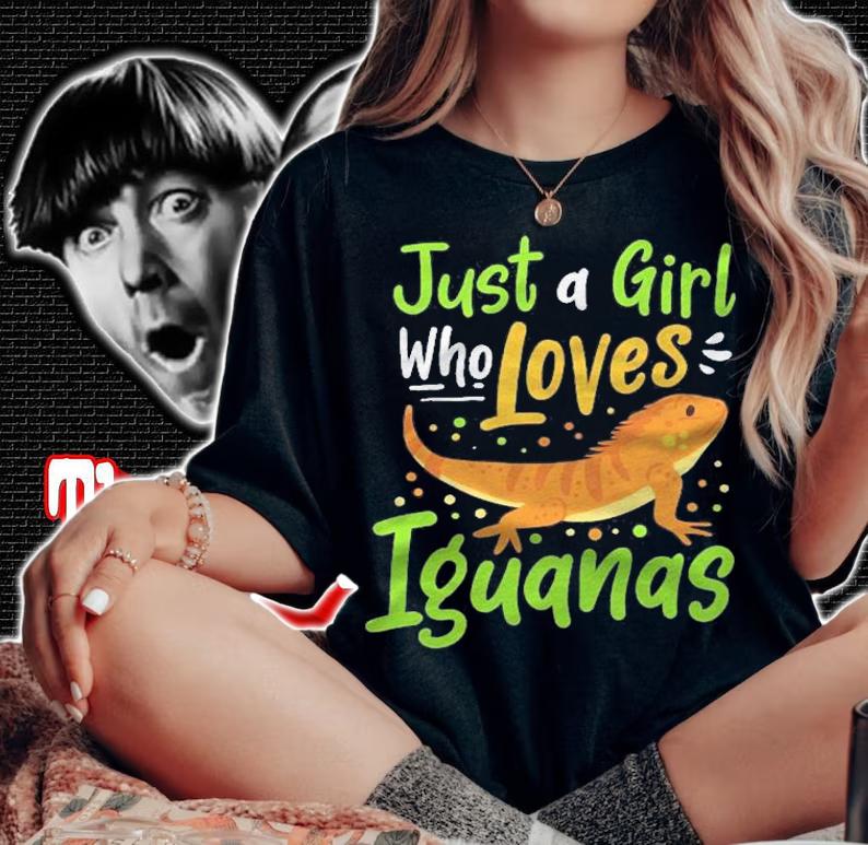 Iguana Lizard Just A Girl Who Loves Iguanas Gift Shirt t-shirt woman shirt