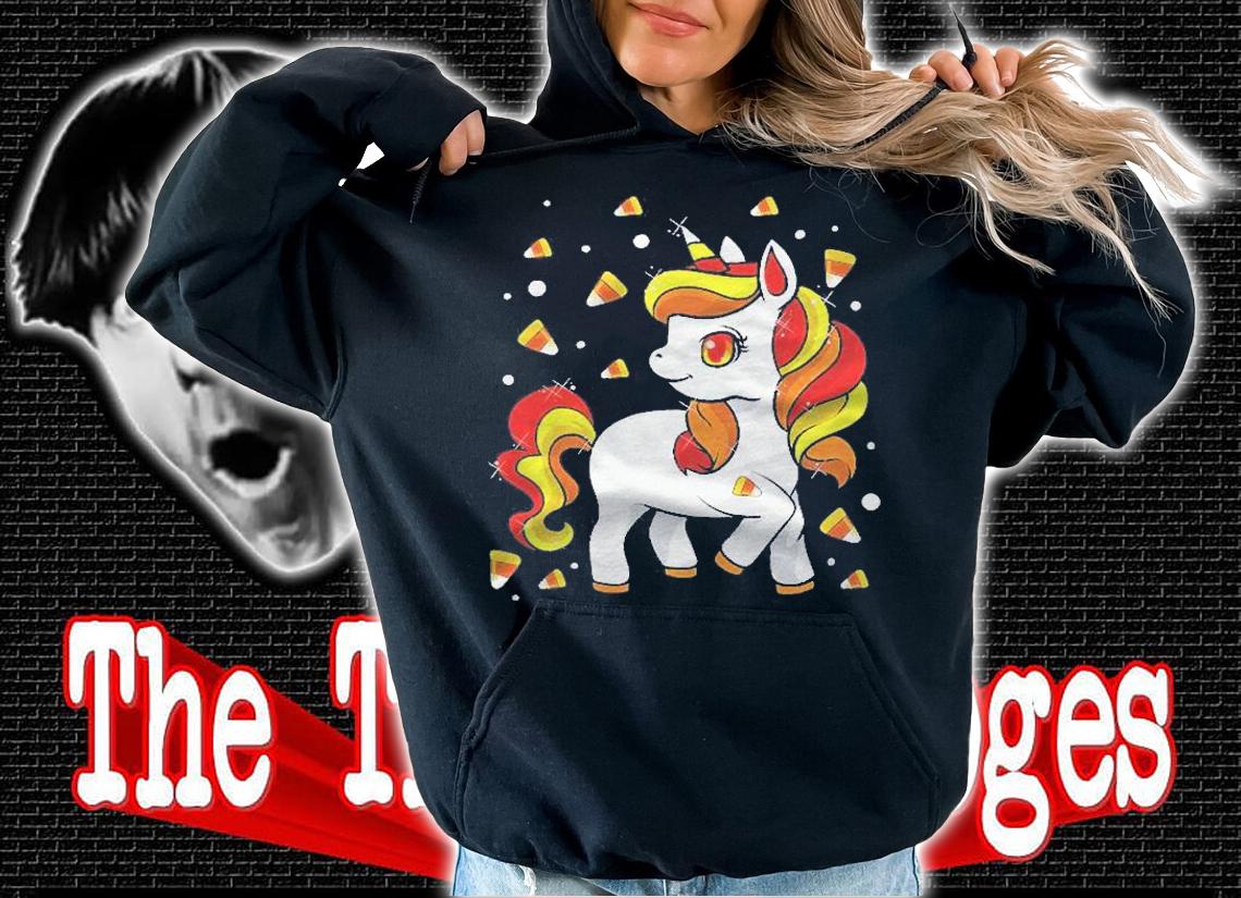 Kids Unicorn Candy Corn Shirt Girls Halloween Shirt t-shirt hoodie