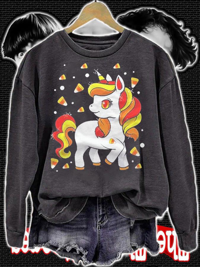 Kids Unicorn Candy Corn Shirt Girls Halloween Shirt t-shirt sweatshirt