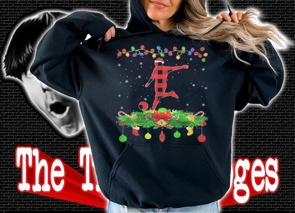 Matching Buffalo Plaid Football Sports Christmas Pajama Shirt t-shirt hoodie