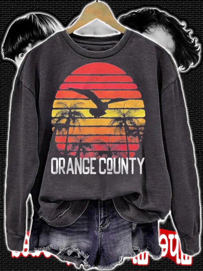 Orange County Vintage Retro Beach Palm Tree Surf Swim Sunset Shirt t-shirt sweatshirt
