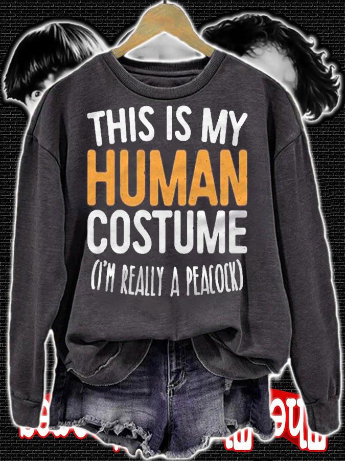 This Is My Human Costume Im Really A Peacock Shirt t-shirt