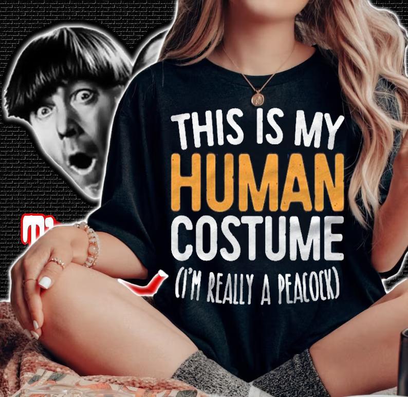 This Is My Human Costume Im Really A Peacock Shirt t-shirt