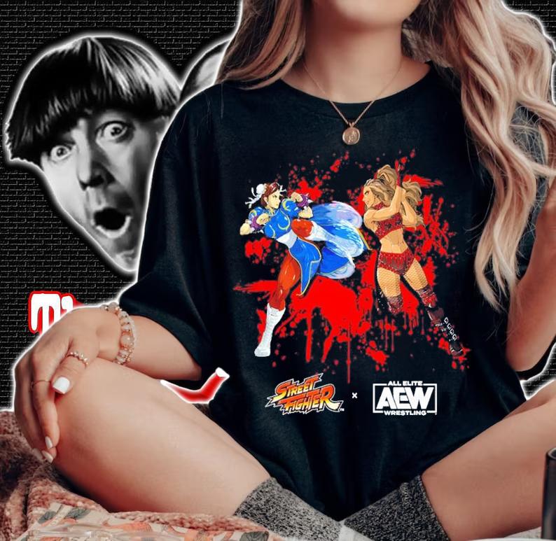 Dr. Britt Baker D.M.D. Vs. Chun Li Street Fighter X Aew Shirt t-shirt woman shirt