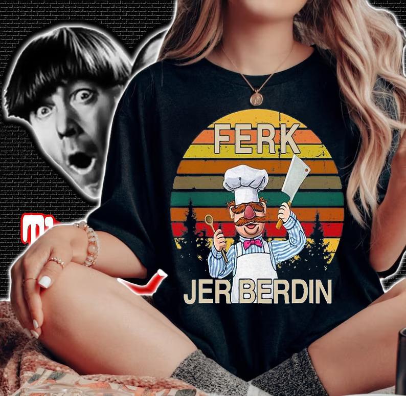 Ferk Jer Berdin Kitchen Chef Knife Funny Vintage T-Shirt t-shirt woman shirt