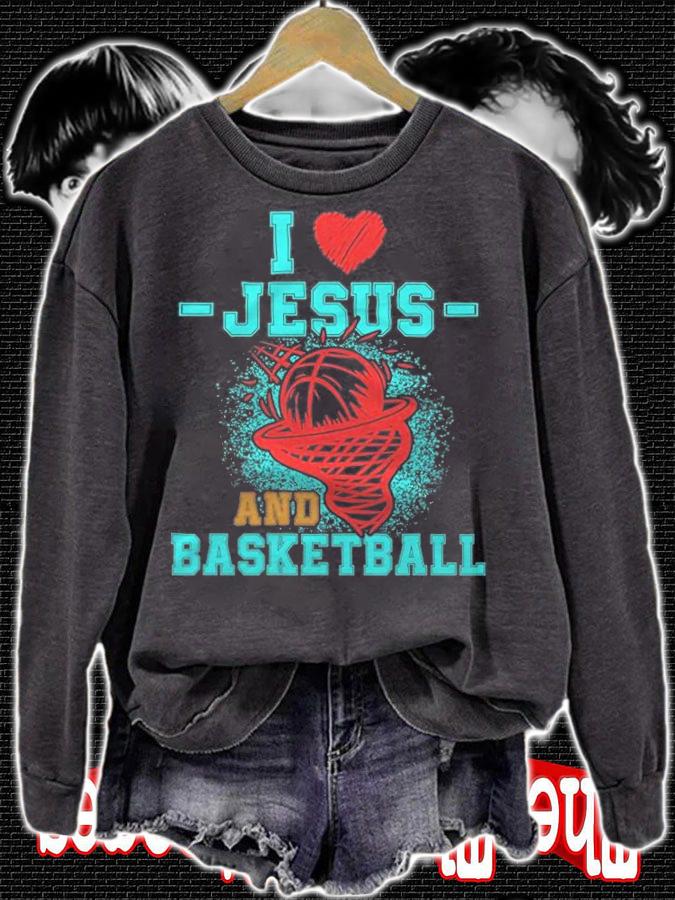 I love Jesus and basketball T-shirt t-shirt sweatshirt