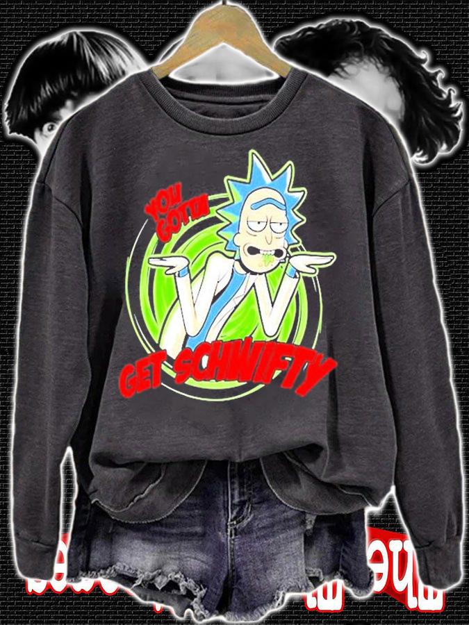 Rick And Morty You Gotta Get Schwifty Cartoon T-Shirt t-shirt sweatshirt