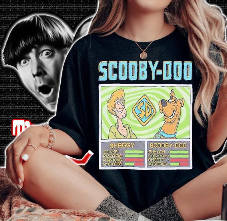 Scooby-doo Jam Shaggy And Scooby T-Shirt t-shirt woman shirt