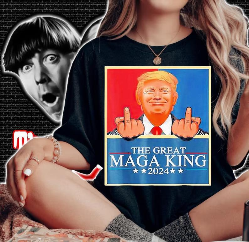 The Great MAGA King Trump 2024 T-Shirt t-shirt woman shirt