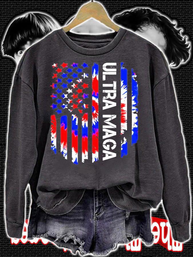 Tie Dye American Flag We The People Ultra Maga Patriotic T-Shirt t-shirt sweatshirt
