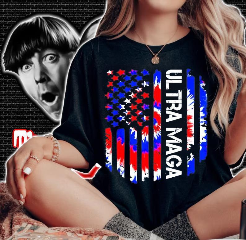 Tie Dye American Flag We The People Ultra Maga Patriotic T-Shirt t-shirt woman shirt