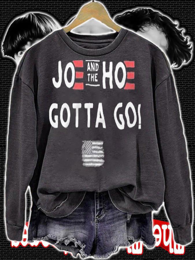 Funny Joe And The Hoe Gotta Go! American Flag T-Shirt t-shirt