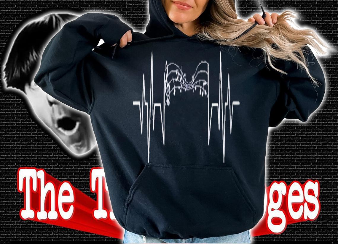 Heartbeat Music Notes Cute Music Lover Gift Design Shirt t-shirt