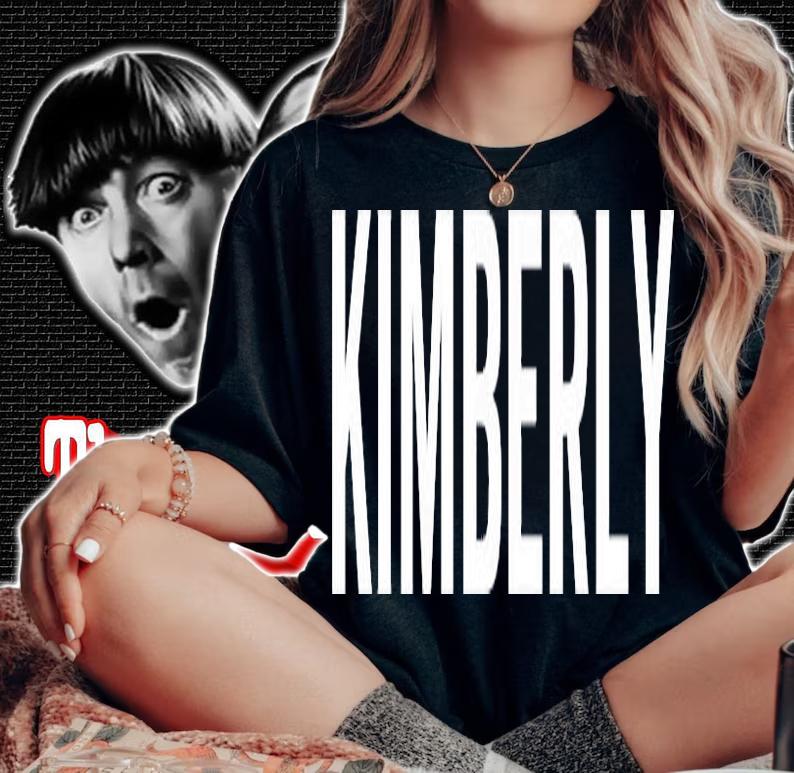 Kimberly Custom Name Font Text T-Shirt t-shirt woman shirt