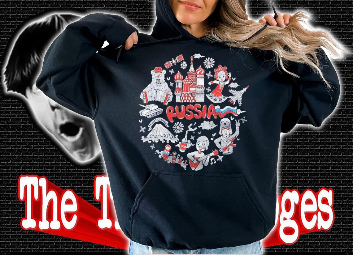 Russia Map Iconic Souvenir Gift Premium Shirt t-shirt hoodie