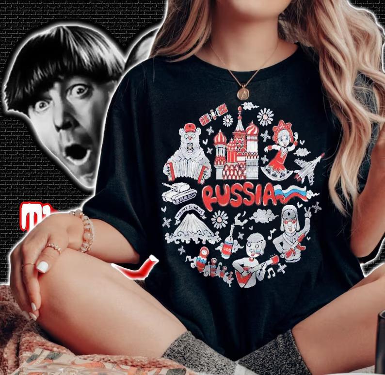 Russia Map Iconic Souvenir Gift Premium Shirt t-shirt woman shirt