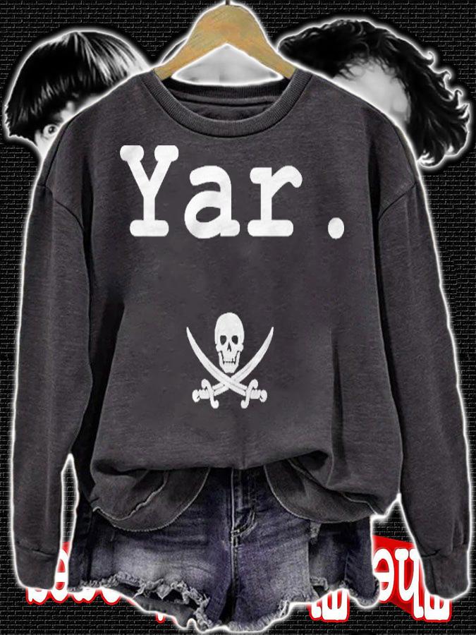 Subtle Pirate Skull Yar Halloween T-shirt t-shirt sweatshirt