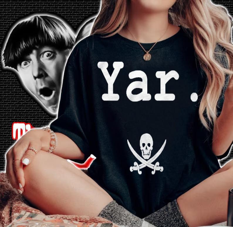 Subtle Pirate Skull Yar Halloween T-shirt t-shirt woman shirt