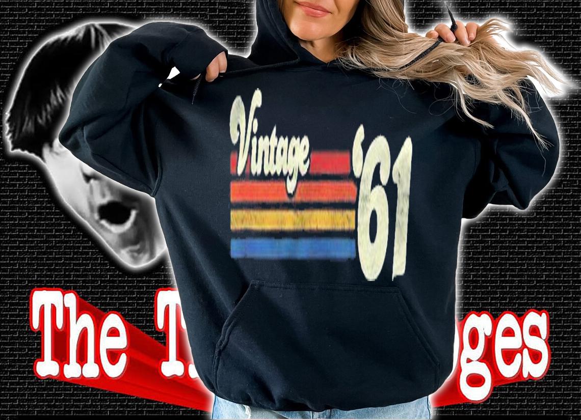 Vintage 1961 Chest Stripe 60Th Birthday Shirt t-shirt hoodie