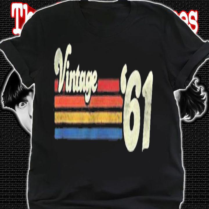 Vintage 1961 Chest Stripe 60Th Birthday Shirt t-shirt shirt