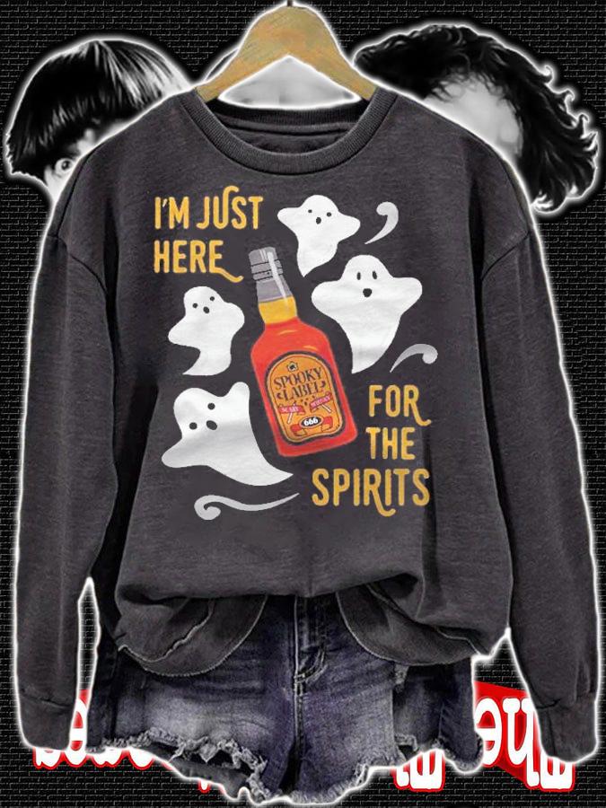 Im Just Here For The Spirits Whisky Bottle & Ghosts Classic T-shirt t-shirt sweatshirt