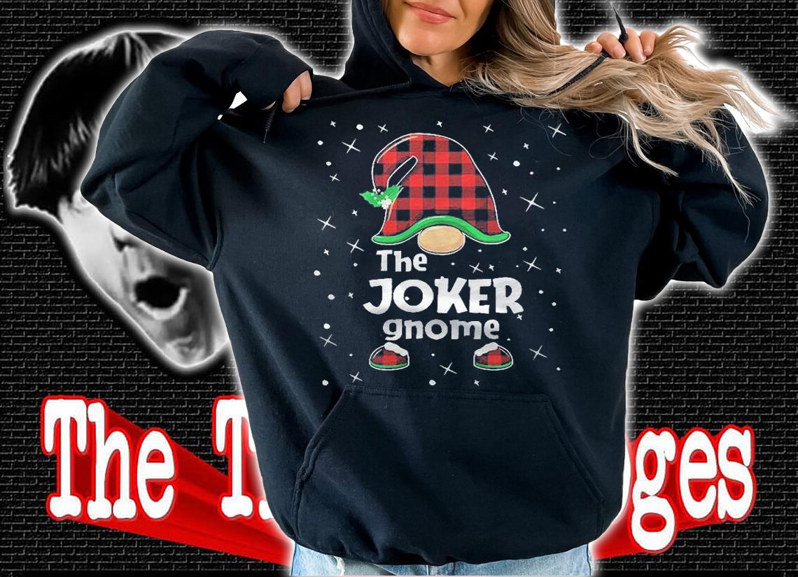 Joker Gnome Buffalo Plaid Matching Christmas Gift Pajama Shirt t-shirt hoodie
